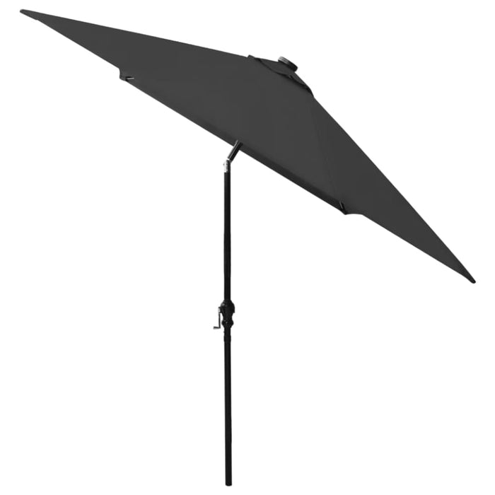 Parasol with Leds and Steel Pole Black 2x3 m Totikx
