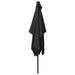 Parasol with Leds and Steel Pole Black 2x3 m Totikx