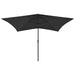 Parasol with Leds and Steel Pole Black 2x3 m Totikx