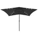 Parasol With Leds And Steel Pole Black 2x3 m Totikx