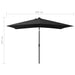 Parasol with Leds and Steel Pole Black 2x3 m Totikx