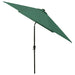 Parasol with Leds and Steel Pole Green 2x3 m Totinl