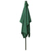Parasol with Leds and Steel Pole Green 2x3 m Totinl