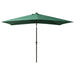 Parasol with Leds and Steel Pole Green 2x3 m Totinl