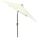 Parasol With Leds And Steel Pole Sand 2x3 m Totini