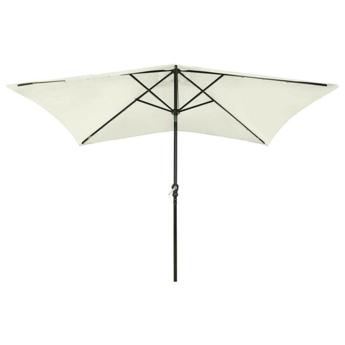 Parasol with Leds and Steel Pole Sand 2x3 m Totini