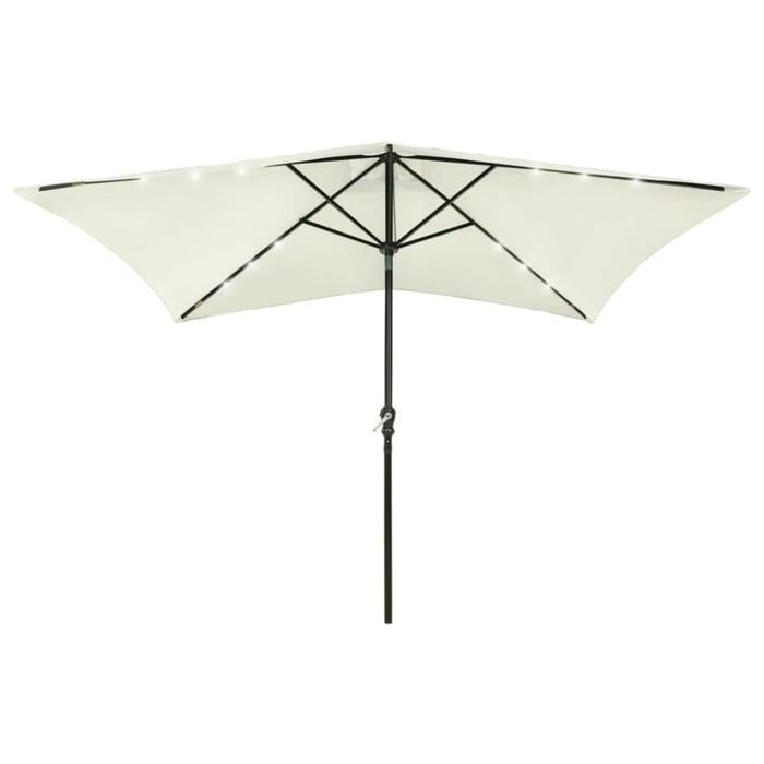 Parasol with Leds and Steel Pole Sand 2x3 m Totini