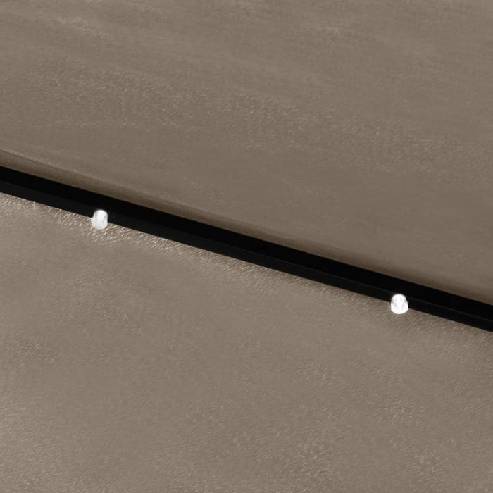 Parasol with Leds and Steel Pole Taupe 2x3 m Totink