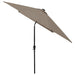 Parasol with Leds and Steel Pole Taupe 2x3 m Totink