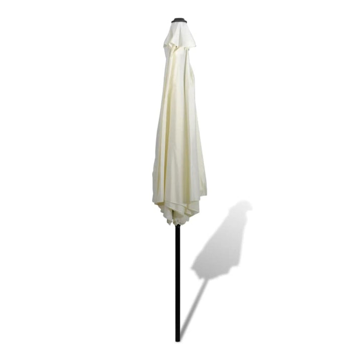 Parasol Sand White 3m Steel Pole Abiib