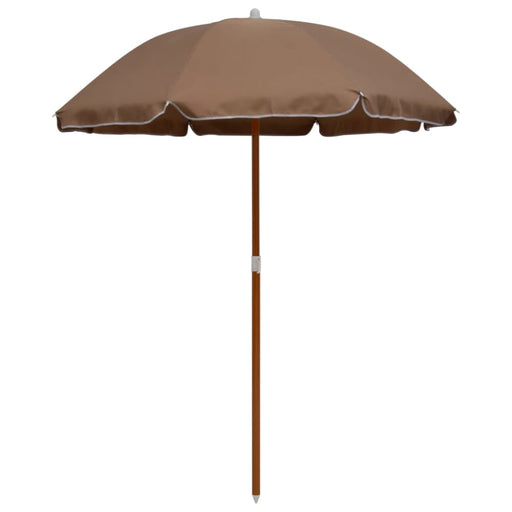 Parasol With Steel Pole 180 Cm Taupe Ainbo