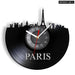 Paris London Vinyl Record Wall Clock