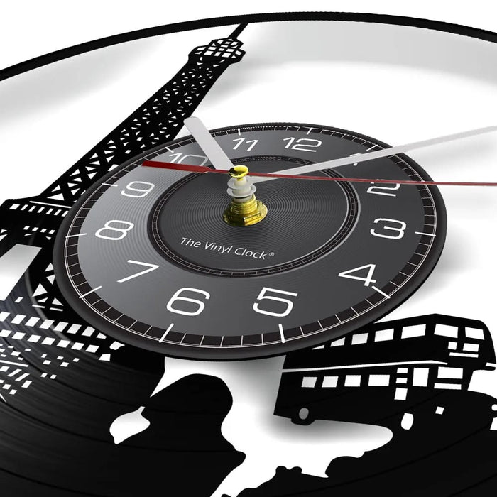 Paris London Vinyl Record Wall Clock