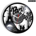 Paris London Vinyl Record Wall Clock