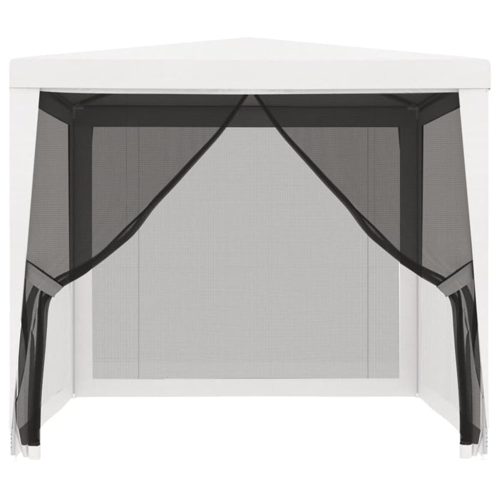 Party Tent with 4 Mesh Sidewalls 2.5x2.5 m White Anpxo