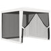 Party Tent with 4 Mesh Sidewalls 2.5x2.5 m White Anpxo