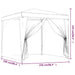 Party Tent With 4 Mesh Sidewalls Anthracite 2.5x2.5 m Hdpe