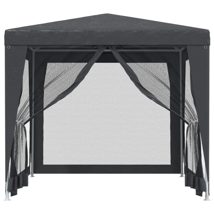 Party Tent With 4 Mesh Sidewalls Anthracite 2.5x2.5 m Hdpe