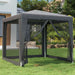 Party Tent With 4 Mesh Sidewalls Anthracite 2.5x2.5 m Hdpe