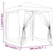 Party Tent with 4 Mesh Sidewalls Anthracite 2x2 m Hdpe
