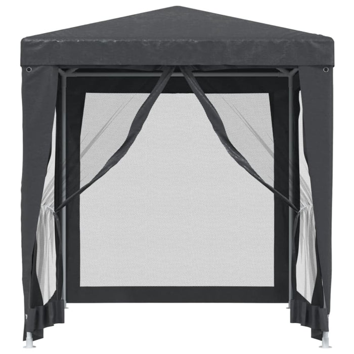 Party Tent with 4 Mesh Sidewalls Anthracite 2x2 m Hdpe