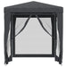 Party Tent with 4 Mesh Sidewalls Anthracite 2x2 m Hdpe
