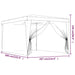 Party Tent With 4 Mesh Sidewalls Blue 3x4 m Hdpe Tokxtx