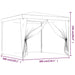 Party Tent With 4 Mesh Sidewalls Blue 3x3 m Hdpe Tokxxi