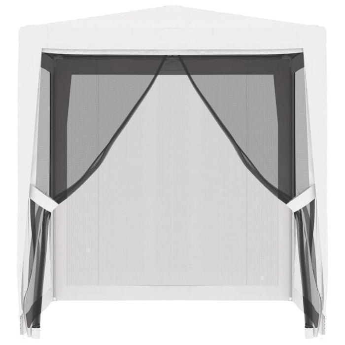 Party Tent with 4 Mesh Sidewalls 2x2 m White Anpxb