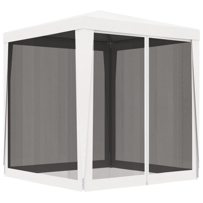 Party Tent with 4 Mesh Sidewalls 2x2 m White Anpxb