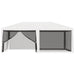 Party Tent With 4 Mesh Sidewalls 4x6 m White Anpxt