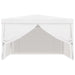 Party Tent With 4 Mesh Sidewalls 4x4 m White Anpxx