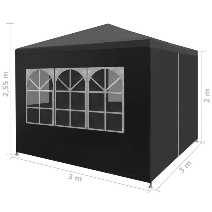 Party Tent 3x3 m Anthracite Apbkn