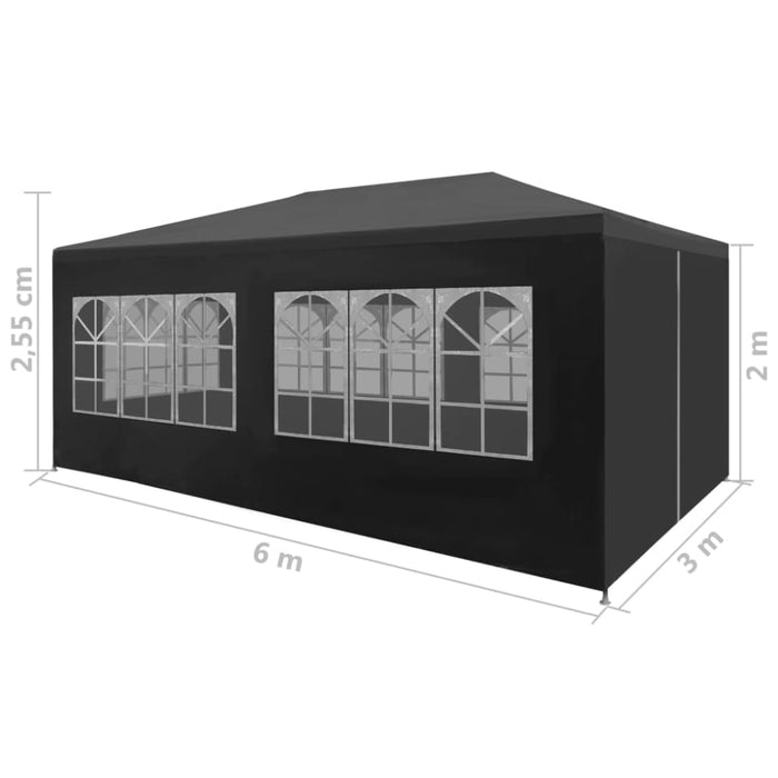 Party Tent 3x6 m Anthracite Apobx