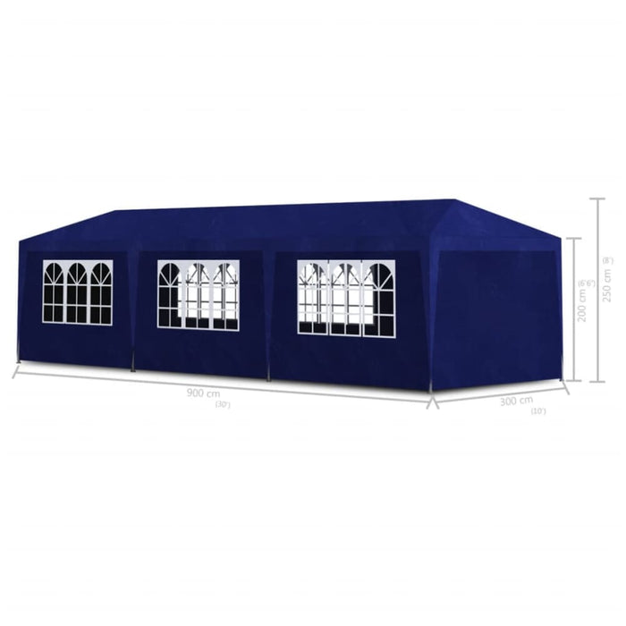 Party Tent 3x9 m Blue Kbttk