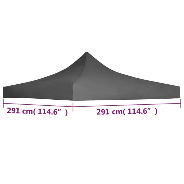 Party Tent Roof 3x3 m Anthracite Aaknp