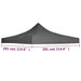 Party Tent Roof 3x3 m Anthracite Aaknp