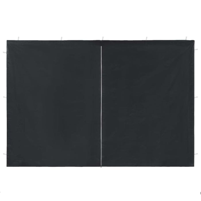 Party Tent Sidewall 2 Pcs with Zipper Pe Anthracite Apoon