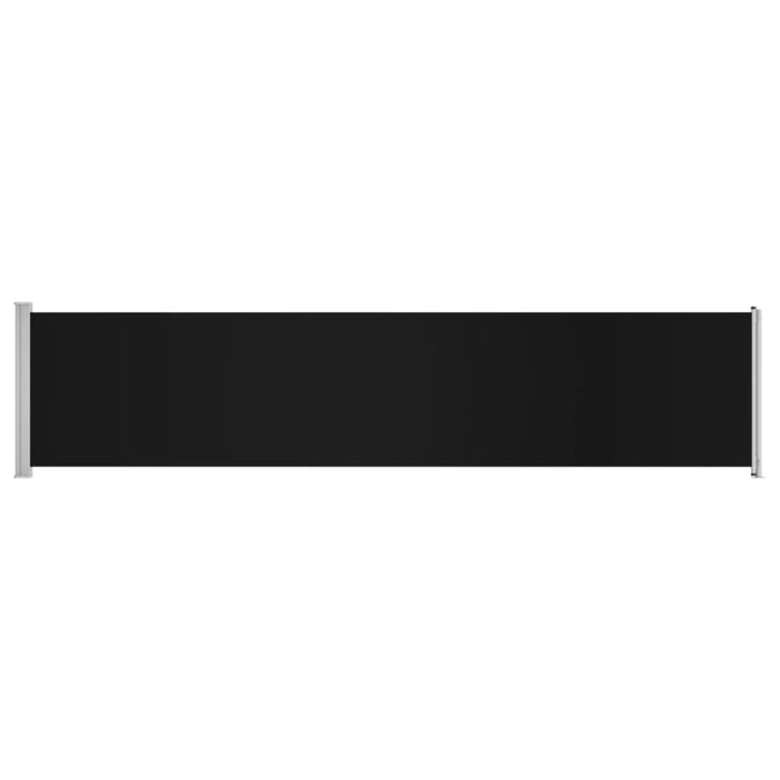 Patio Retractable Side Awning 140x600 Cm Black Tottlk