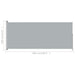 Patio Retractable Side Awning 180x500cm Grey Totabi