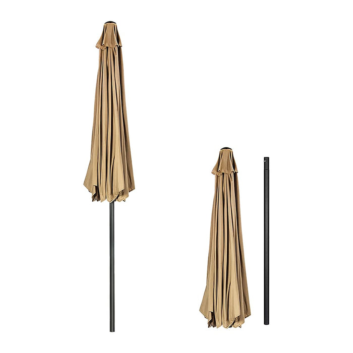 9ft Patio Umbrella Outdoor Garden Table with 8 Sturdy Ribs