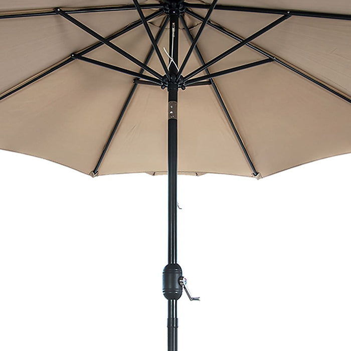 9ft Patio Umbrella Outdoor Garden Table with 8 Sturdy Ribs