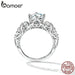 Pattern 925 Sterling Silver Luxury Gemstone Ring For Women