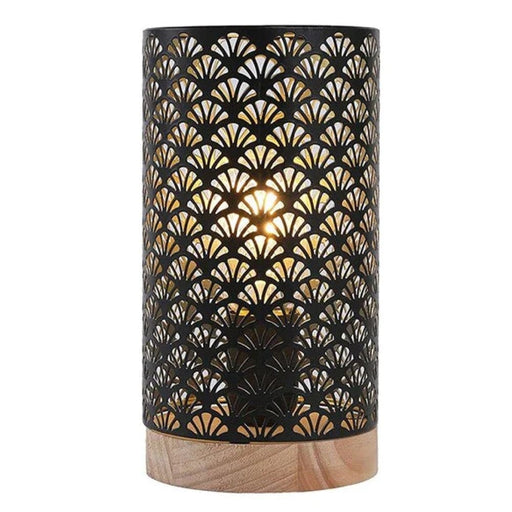 Fan Pattern Hollow Warm Light Table Lamps For Wedding Home