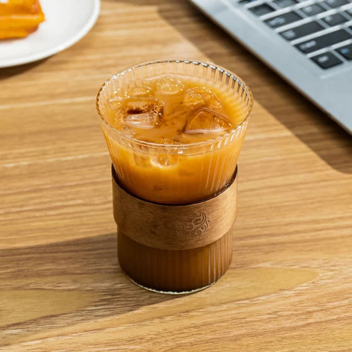 Patterned Glass Cup for Coffee and Tea Set