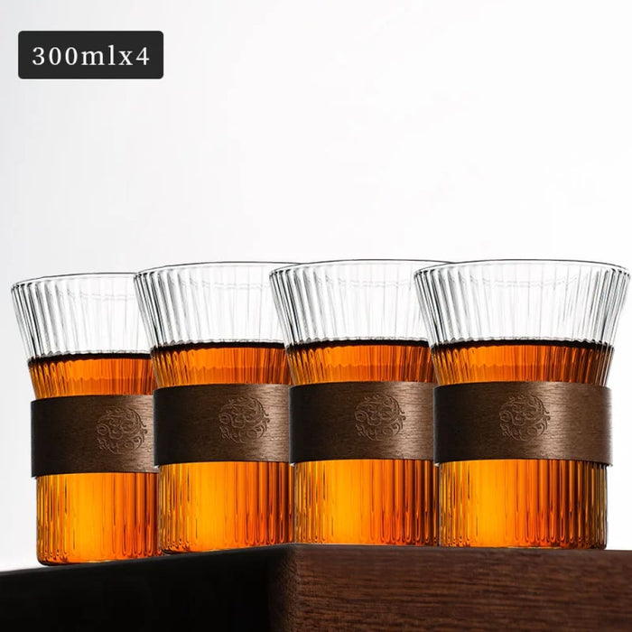 Patterned Glass Cup for Coffee and Tea Set