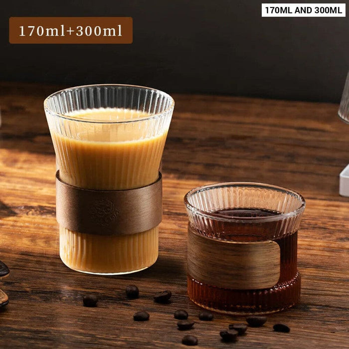 Patterned Glass Cup for Coffee and Tea Set