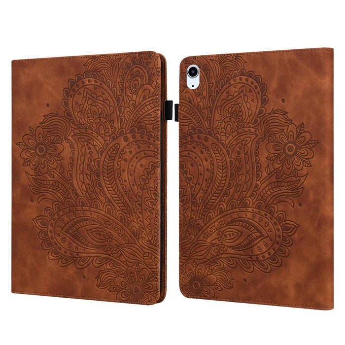 Peacock Embossed Pattern Leather Tablet Case For Ipad 10th