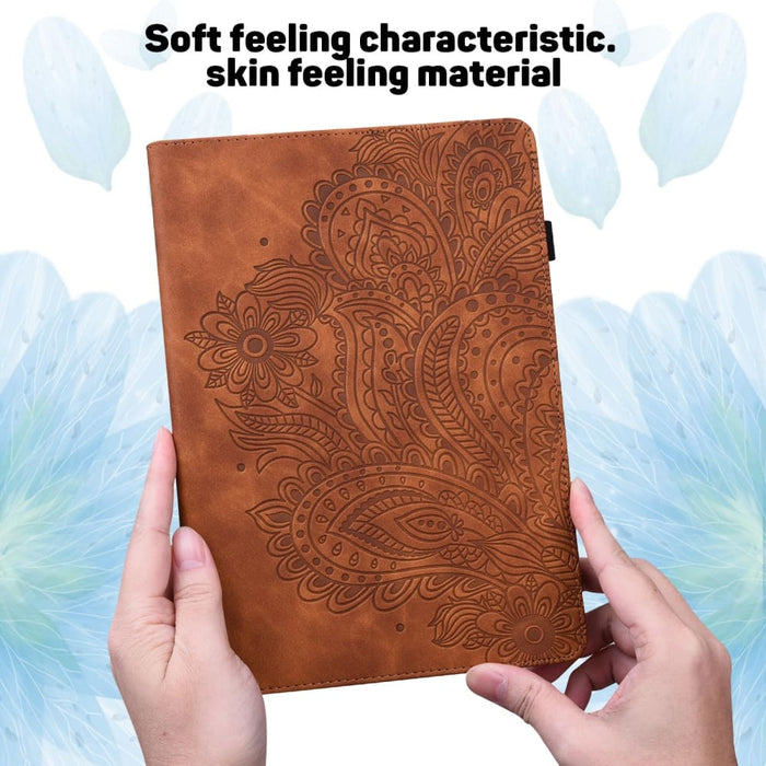 Peacock Embossed Pattern Leather Tablet Case For Ipad 10th