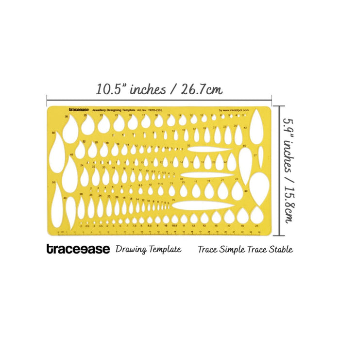 Pear and Paisley Stone Shapes Jewellery Templates Drafting